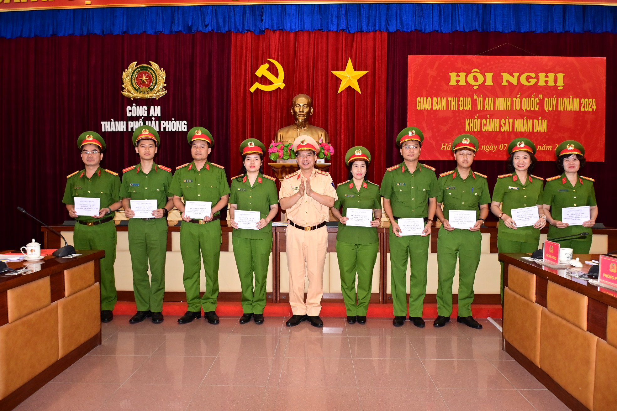 Khối Cảnh sát nhân dân CATP: Giao ban thi đua “Vì ANTQ” quý II/2024